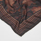 Deco Blooms Brown Stripe Border Midweight Scarf