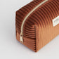 Rust Corduroy Velvet Cosmetics Pouch
