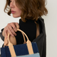 Jaunt Merino Wool Mini Tote Sky, Denim Vachetta