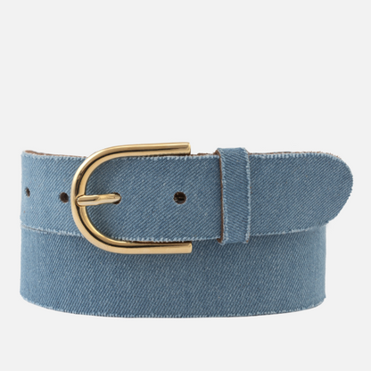 Kaylee Denim-Inspired Leather Belt