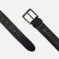 Aren Center Stitched Leather Belt | Black