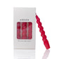 Spiral Taper Candles Magenta