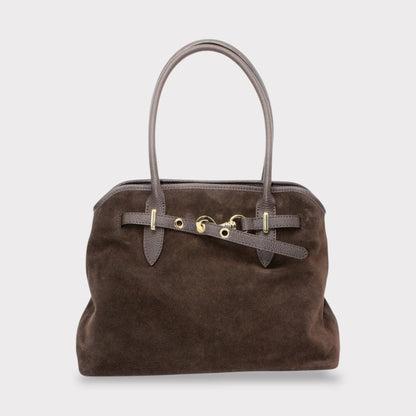 Suede Hook Shoulder Bag