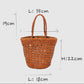 Leather Woven Bucket Bag
