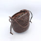 Handwoven Leather Bucket Bag 