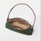 Crescent Hunter Green Suede Shoulder Bag