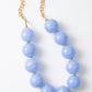 Noonday Misty hand-blown periwinkle glass bead necklace