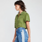 Ottilie Crop Shirt Kelp