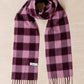 Lambswool Skinny Scarf Berry Gingham