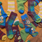 Mousse Indigo Striped Socks