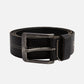 Aren Center Stitched Leather Belt | Black