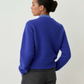 Mila Klein Blue Merino Cardigan
