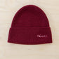 Cashmere & Merino Beanie in Burgundy