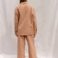 Cotton Pyjamas in Honey Checkerboard