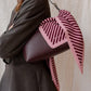 Merino Triangle Scarf Pink Stripe