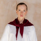 Merino Wool Triangle Scarf in Burgundy