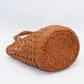 Leather Woven Bucket Bag