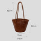 Handwoven Leather Bucket Bag 