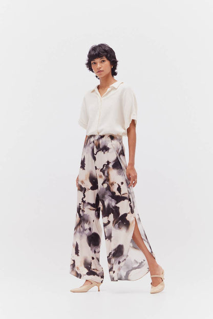 Grade & Gather - 50055RV-2  - SWIRL PRINT TULIP PANTS