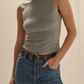 The Heritage Mock Neck Grey