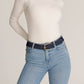 Kaylee Denim-Inspired Leather Belt