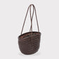 Handwoven Leather Bucket Bag 