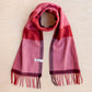 Lambswool Oversized Scarf Berry Check