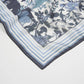 Deco Blooms Blue Square Scarf