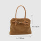 Suede Hook Shoulder Bag