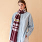 Lambswool Oversized Scarf Burgundy Tartan