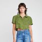 Ottilie Crop Shirt Kelp