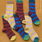 Mousse Indigo Striped Socks