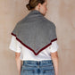 Large Merino Wool Triangle Scarf Gray
