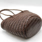 Handwoven Leather Bucket Bag 