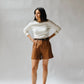 Faye Leather Bermuda Short