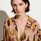 Sessùn Alfancy Tie-Front Blouse in Lanza Papier Libre