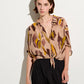 Sessùn Alfancy Tie-Front Blouse in Lanza Papier Libre