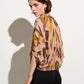 Sessùn Alfancy Tie-Front Blouse in Lanza Papier Libre