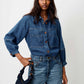 Sessùn Leone Overshirt in Denim Blue