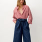 Sessùn Orregia Cropped Shirt in Grenade