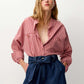 Sessùn Orregia Cropped Shirt in Grenade
