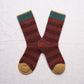 Mousse Rust Striped Socks