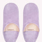 Suede Babouche Slippers Lilac