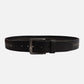 Aren Center Stitched Leather Belt | Black