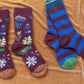 Mousse Indigo Striped Socks