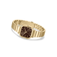 Esther Watch, Gold/Espresso – angled view