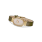 Jane Leather Watch, Gold/Champagne/Olive – angled view