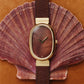 Jane Leather Watch, Gold/Brown – styled product shot