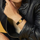 Virgil Lizard Embossed Watch, Gold/Black – worn on the wrist