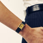 Virgil Lizard Embossed Watch, Gold/Black – lifestyle shot